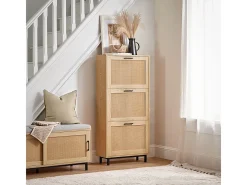 Organizador para Zapatos Estrecho con 3 Solapas Zapatero de Entrada 60 x 24 x 127 cm Madera FSR155-N SoBuy ES