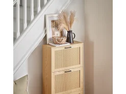 Organizador para Zapatos Estrecho con 3 Solapas Zapatero de Entrada 60 x 24 x 127 cm Madera FSR155-N SoBuy ES