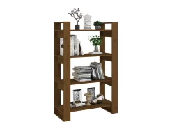 Orven Estantería/divisor espacios madera pino marrón miel 80x35x125cm