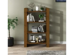Orven Estantería/divisor espacios madera pino marrón miel 80x35x125cm