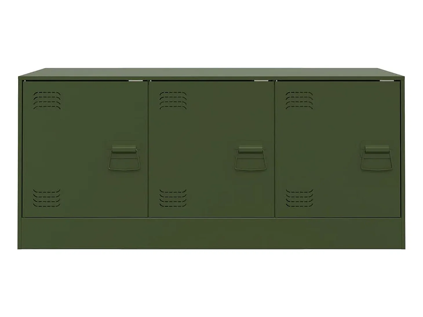 Ovdir Mueble de TV de acero verde oliva 99x39x44 cm