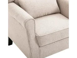 Ovrik Sillón de tela beige