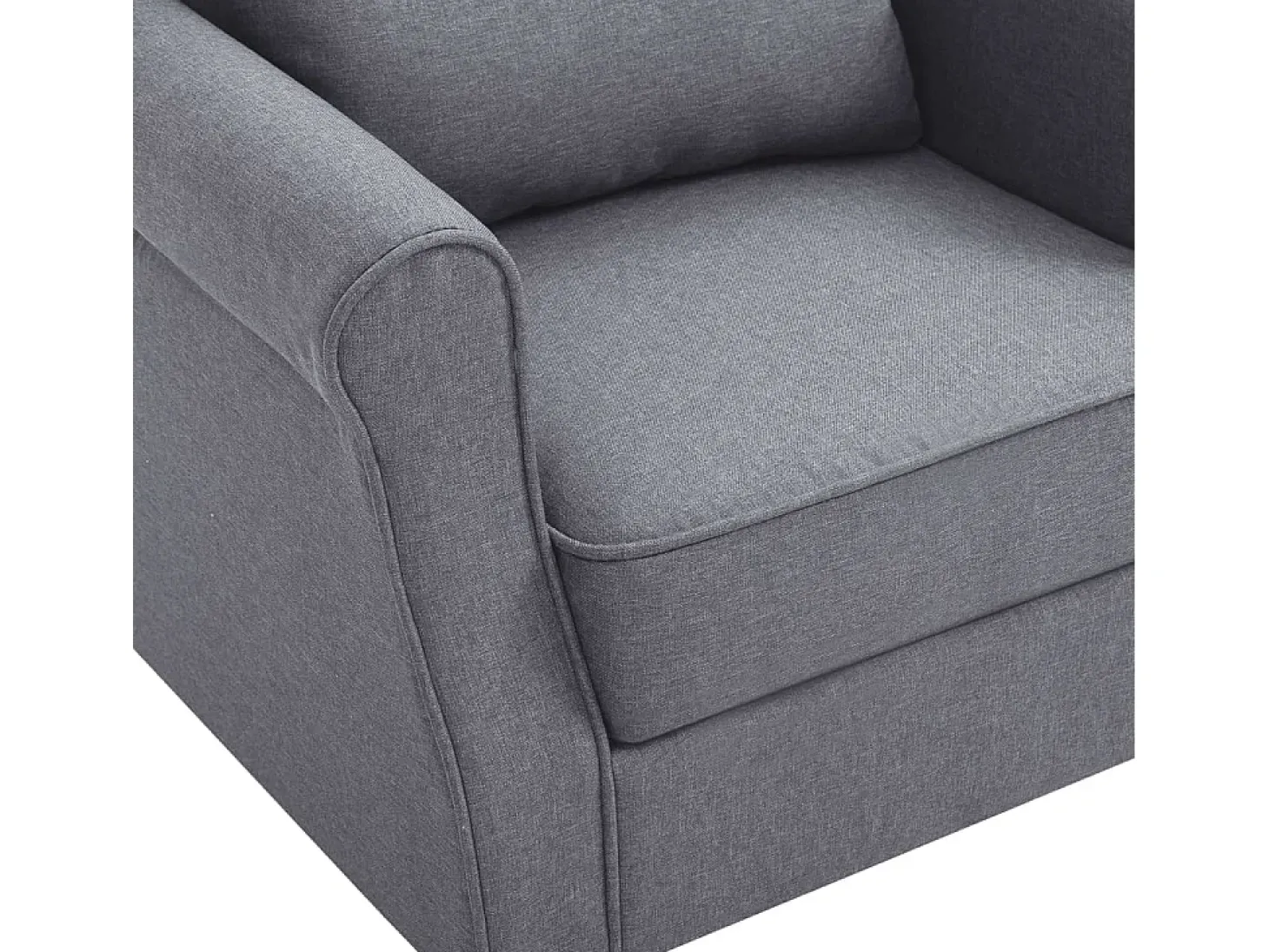 Ovrik Sillón de tela gris oscuro