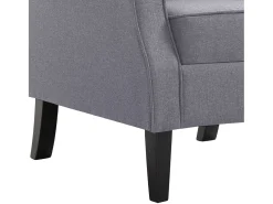 Ovrik Sillón de tela gris oscuro
