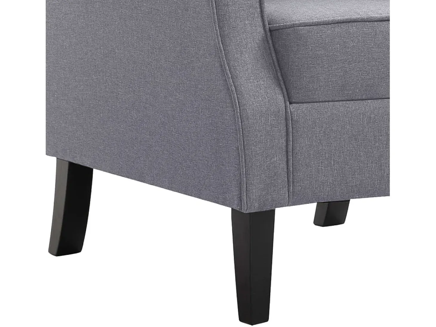 Ovrik Sillón de tela gris oscuro