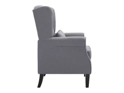 Ovrik Sillón de tela gris oscuro