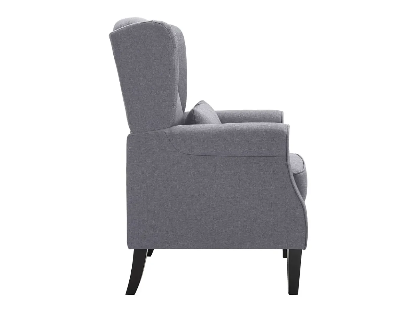 Ovrik Sillón de tela gris oscuro