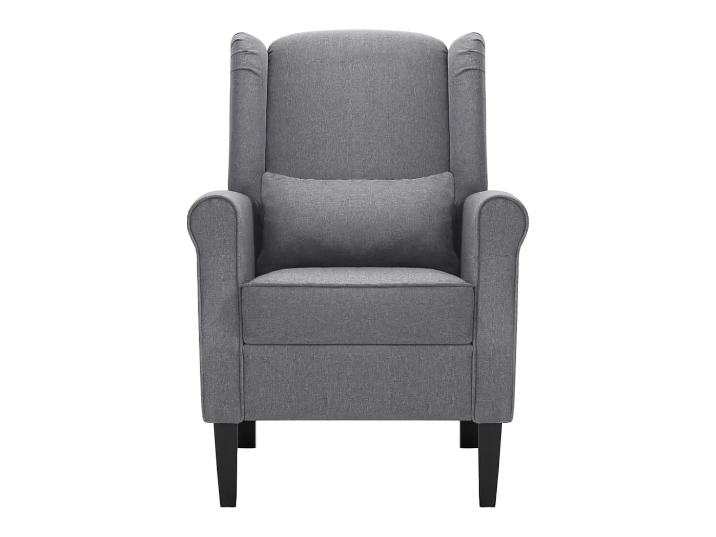 Ovrik Sillón de tela gris oscuro
