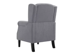 Ovrik Sillón de tela gris oscuro