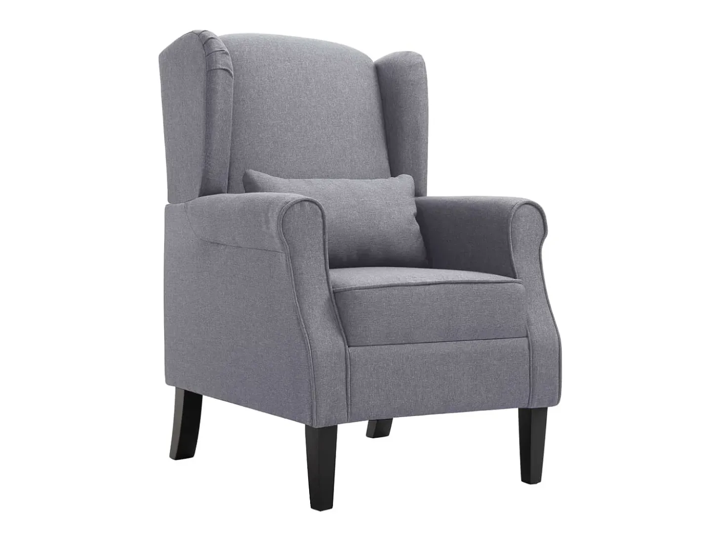 Ovrik Sillón de tela gris oscuro