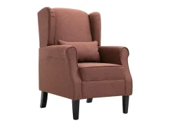 Ovrik Sillón de tela marrón