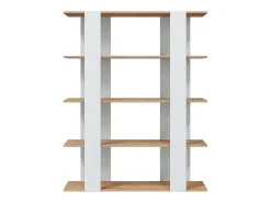 Pack 4 Estanterías Deia Blanco Artik y Roble Nodi Moderno
