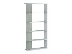 Pack 4 Estanterías Modernas Salón Comedor Color Cemento y Blanco