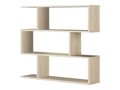 Pack 2 Estanterías Zig-zag Librerías Alta y Baja Roble Canadian