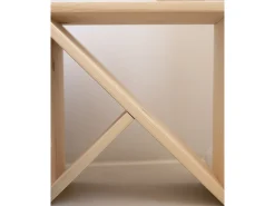 Pack 2 mesitas de madera maciza en tono natural de 50x50cm - STOKE - DECOWOOD
