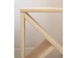 Pack 2 mesitas de madera maciza en tono natural de 50x50cm - STOKE - DECOWOOD