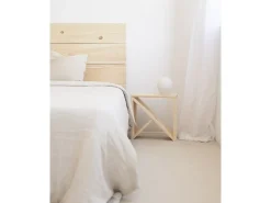 Pack 2 mesitas de madera maciza en tono natural de 50x50cm - STOKE - DECOWOOD