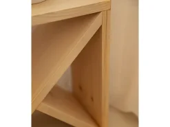 Pack 2 mesitas de madera maciza en tono roble medio de 40x40cm - STOKE - DECOWOOD