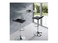 Pack de 2 taburetes alto en acabado negro, 77-87 cm(alto)38 cm(ancho)32 cm(largo)