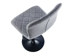 Pack de 2 taburetes altos Britain altura regulable con reposapiés gris 98-120x48x52 cm Adec