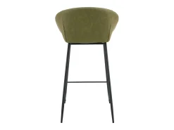 Pack de 2 taburetes de bar ACHILLE de polipiel verde - HAPPY GARDEN