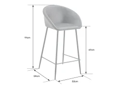 Pack de 2 taburetes de bar ACHILLE de polipiel verde - HAPPY GARDEN