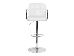 Pack de 2 taburetes de bar blancos con reposabrazos MIKE