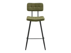 Pack de 2 taburetes de bar FERNAND de polipiel verde - HAPPY GARDEN