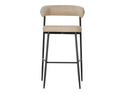 Pack de 2 taburetes de bar THEA en tejido amarillo jaspeado
