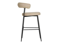 Pack de 2 taburetes de bar THEA en tejido amarillo jaspeado