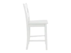 Pack de 2 taburetes de 96x41x47 cm en madera maciza lacada en color blanco Tole