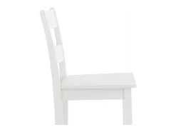 Pack de 2 taburetes de 96x41x47 cm en madera maciza lacada en color blanco Tole