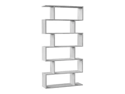 Pack Plutón Escritorio Extensible y Estantería Moderna Cemento/Blanco