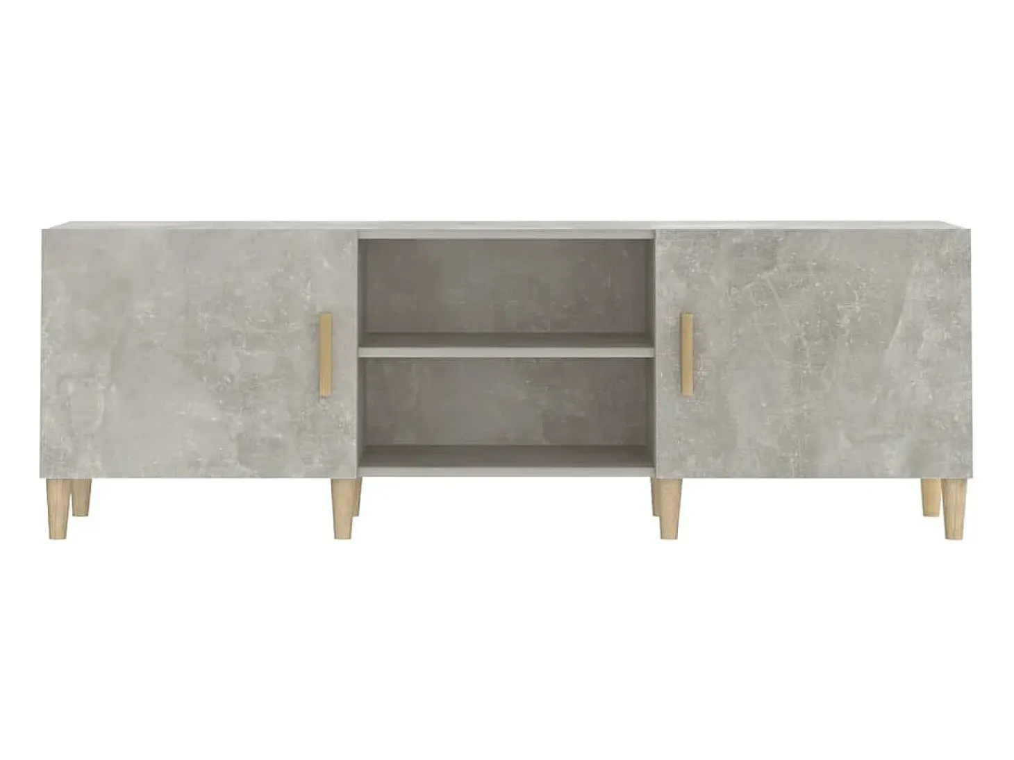 Padborg Mueble de TV madera contrachapada gris hormigón 150x30x50 cm