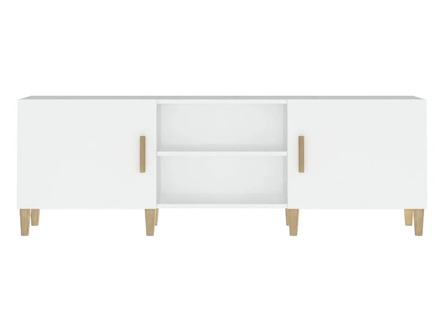 Padborg Mueble para TV madera contrachapada blanco 150x30x50 cm