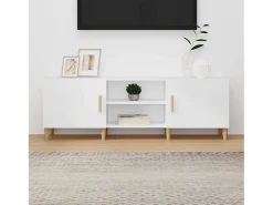 Padborg Mueble para TV madera contrachapada blanco 150x30x50 cm