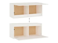 Palermo Muebles para TV 3 piezas madera maciza de pino blanco