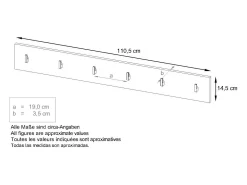 Panel de pared Linea en crema de alto brillo