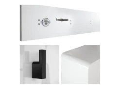 Panel de pared Linea V2 en blanco de alto brillo