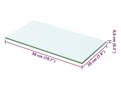 Paneles de estantería 2 piezas Vidrio transparente 50 x 20 cm