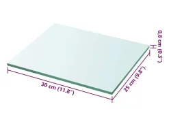 Paneles de estantería 2 piezas Vidrio transparente 30 x 25 cm