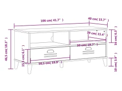 Paolo Emilio Mueble para TV VIKEN madera de ingeniería blanco