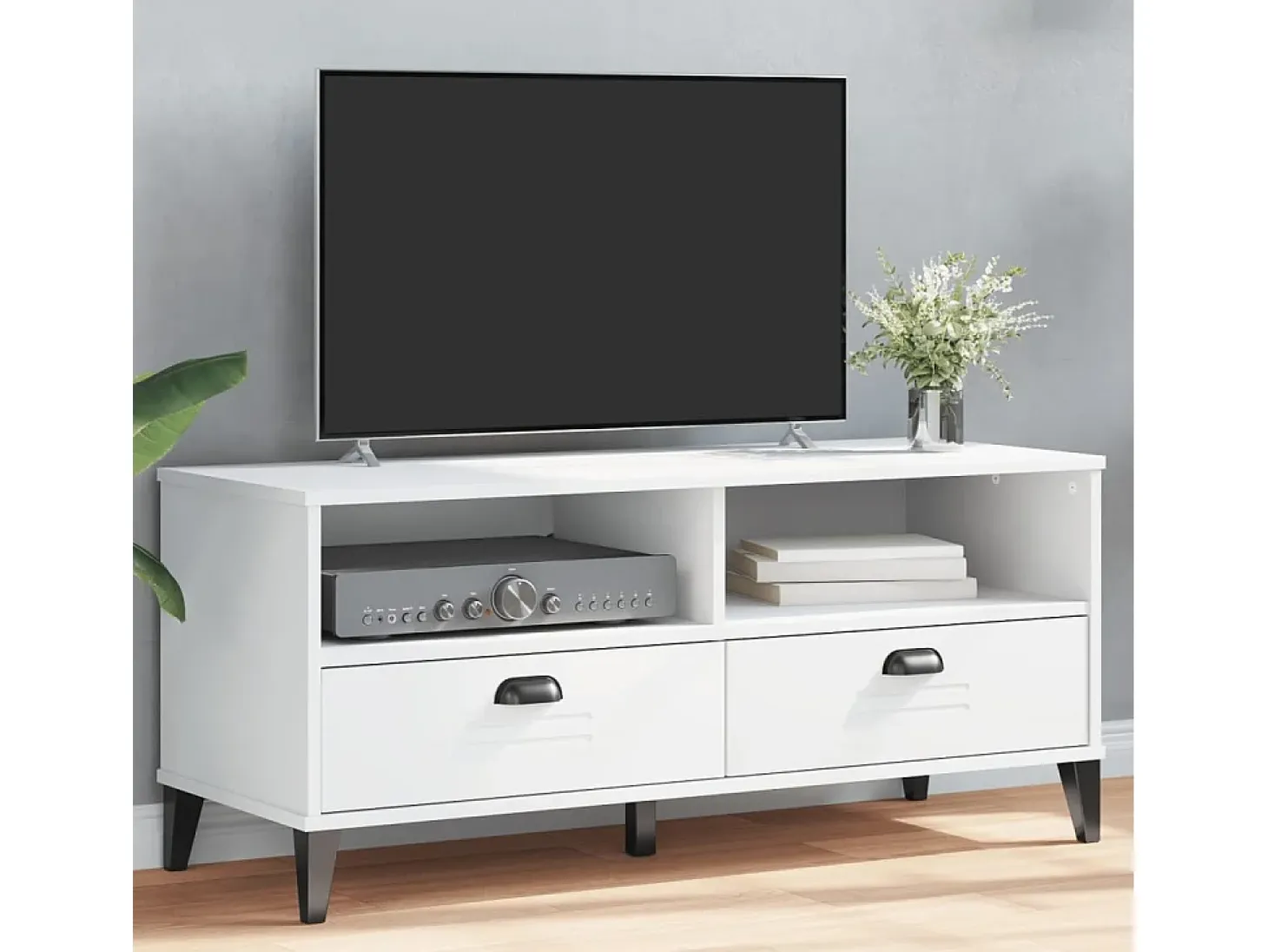 Paolo Emilio Mueble para TV VIKEN madera de ingeniería blanco