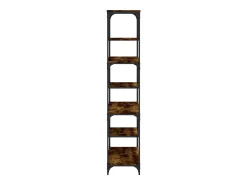 Pelin Estantería madera de ingeniería roble ahumado 81x36x176 cm