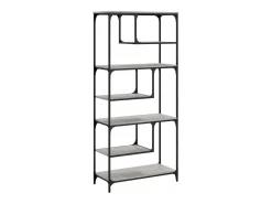 Pelin Estantería madera de ingeniería gris Sonoma 81x36x176 cm