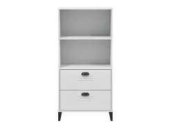 Peralyn Librería VIKEN madera de ingeniería blanco 60x35x123 cm