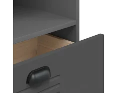 Peralyn Librería VIKEN madera de ingeniería gris antracita 60x35x123 cm