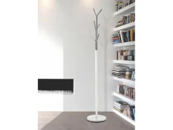 Perchero - A175cm x L31cm x F31cm - metal blanco/cromado - Arbre