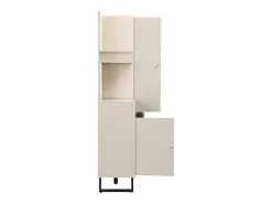 Perchero beige - Armario de 2 cajones y 3 puertas - Almacenamiento abierto