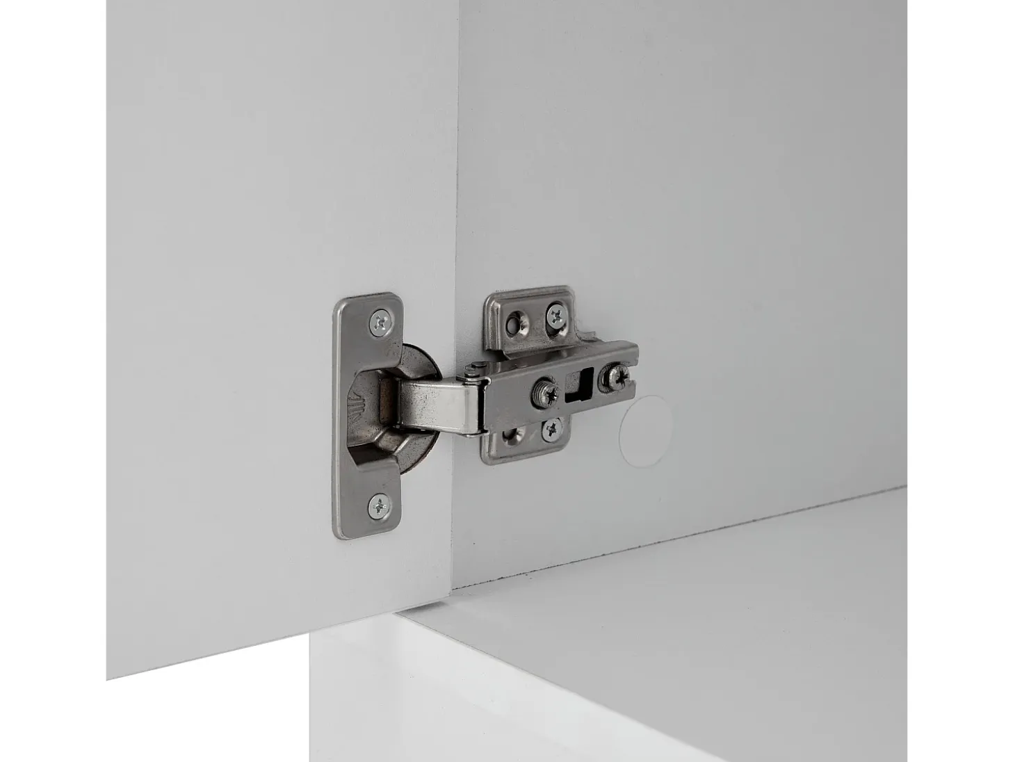 Perchero blanco con almacenamiento y estantes ajustables – Mueble de entrada compacto